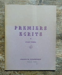 Premiers écrits.