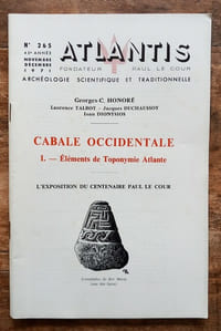 Cabale occidentale, éléments de Toponymie Atlante.