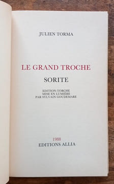 Le Grand Troche.. TORMA Julien
