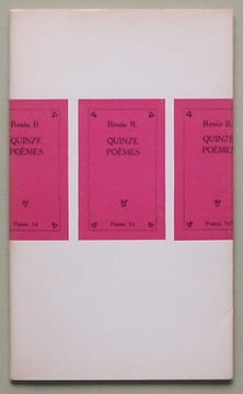 Quinze poèmes ( 1951-1952 ).. BESLON-DEGOTTEX Renée ( Renée B. )