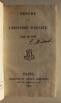 Résumé de l'histoire d'Alsace.