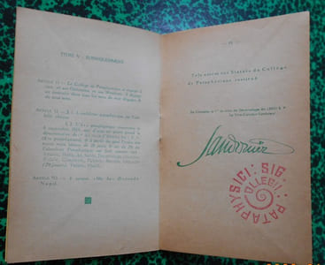 Statuts du Collège de Pataphysique.