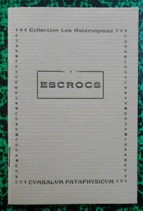 ESCROCS ( extrait du Da Costa encyclopédique ).