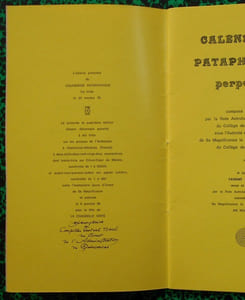 Calendrier perpétuel.