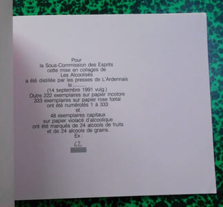 Les Alcoolisés ( opéra-chimique en un acte, mis en collages par Henry Meyer ).