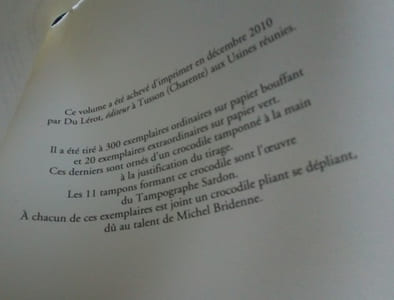 Crocodile pliant et Noix phourrées.