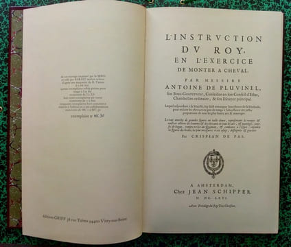 L'instruction du Roy, en l'exercice de monter à cheval.. PLUVINEL Antoine de