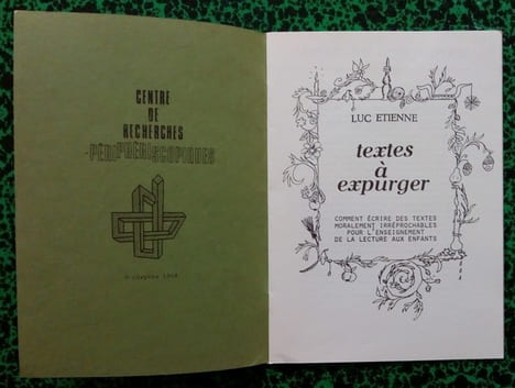 Textes à expurger.. ETIENNE Luc