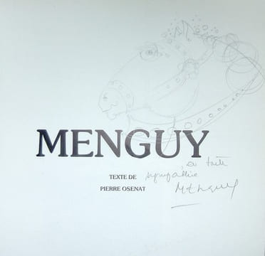 MENGUY Frédéric avec un dessin dédicacé. OSENAT Pierre