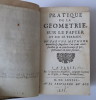 3 livres réunis - Géométrie – Fables – Art Héraldique. Le Clerc – La Fontaine - Anonyme