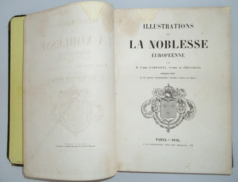 Illustrations de La Noblesse Européenne. Abbé d’Ormancey, Vicomte de Fréjacques