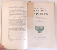 Les dix livres de Cuisine d’Apicius