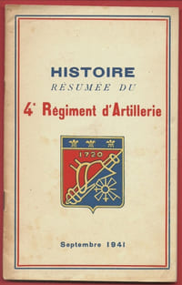 Histoire du 4e Régiment d'Artillerie