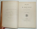 OEUVRES, précédées d’une notice biographique en 2 volumes. BILLAULT M.