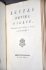  Lettre d'Ovide à Julie, précédée d'une lettre en prose à M. Diderot..   DORAT (Claude-Joseph)].