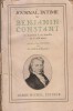 Journal intime. Benjamin Constant