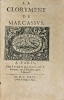 La Clorymène Edition originale de la plus grande rareté de ce roman de Pierre de Marcassus. MARCASSUS, Pierre de