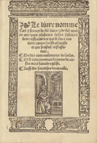 ARS MORIENDI. Le Livre nomme Lart et science de bien vivre et de bien mourir avecques plusieurs belles histoires... L’Art de bien vivre et de bien mourir