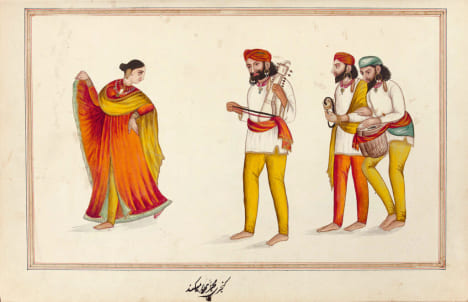 ALBUM D’AQUARELLES SUR L’INDE. ALBUM DES MÉTIERS. Précieux et unique recueil indien de 60 aquarelles.. ALBUM D’AQUARELLES SUR L’INDE.