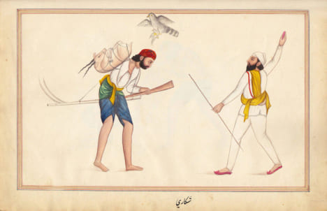 ALBUM D’AQUARELLES SUR L’INDE. ALBUM DES MÉTIERS. Précieux et unique recueil indien de 60 aquarelles.. ALBUM D’AQUARELLES SUR L’INDE.