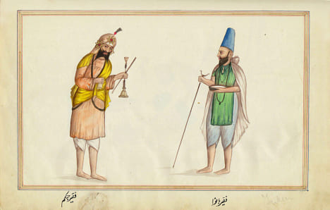 ALBUM D’AQUARELLES SUR L’INDE. ALBUM DES MÉTIERS. Précieux et unique recueil indien de 60 aquarelles.. ALBUM D’AQUARELLES SUR L’INDE.
