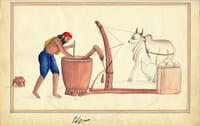 ALBUM D’AQUARELLES SUR L’INDE. ALBUM DES MÉTIERS. Précieux et unique recueil indien de 60 aquarelles.
