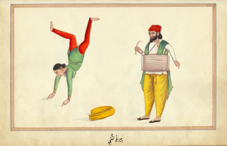 ALBUM D’AQUARELLES SUR L’INDE. ALBUM DES MÉTIERS. Précieux et unique recueil indien de 60 aquarelles.. ALBUM D’AQUARELLES SUR L’INDE.