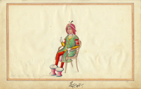 ALBUM D’AQUARELLES SUR L’INDE. ALBUM DES MÉTIERS. Précieux et unique recueil indien de 60 aquarelles.. ALBUM D’AQUARELLES SUR L’INDE.