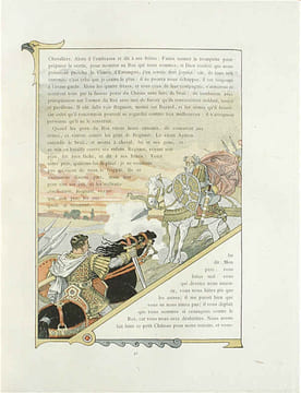 Histoire des Quatre Fils Aymon, tres Nobles et tres Vaillans Chevaliers. Illustrée de compositions en couleurs par Eugène Grasset. Gravure et ...