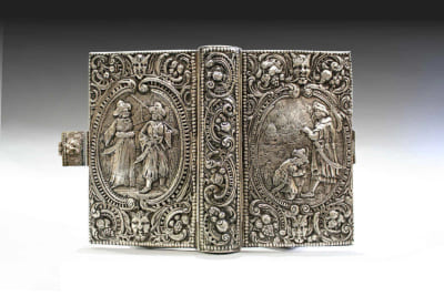 Reliure baroque parlante en argent de la fin du XVIIe siècle Reliure baroque parlante en argent. 