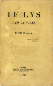 Le Lys dans la Vallée. Rare édition originale du Lys dans la Vallée de Balzac