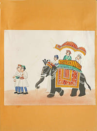 Recueil d'aquarelles sur l'Inde Précieux et unique recueil d'aquarelles sur l'Inde