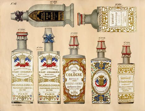 [CATALOGUE DE PARFUMS ET COSMETIQUES]. Parfumeries de Maugenet et Coudray. 22 rue Bourg L’Abbe. Superbe catalogue d’échantillons des parfums proposés ...