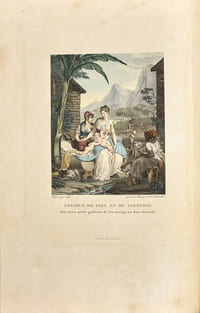 Paul et Virginie Précieux exemplaire appartenant au tirage de grand luxe au format grand in-folio avec les figures coloriées.