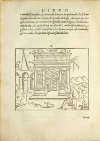 Del modo di misurare le distantie, le superficie, i corpi, le piante, le provincie, le prospettiue, & tutte le altre cose terrene, che possono occerrere a gli huomini... Rare édition originale de l’un des meilleurs traités de géométrie du XVIe siècle, finement illustré de 162 gravures sur bois.