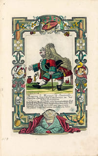 Il callotto resuscitato oder neu eingerichtes zwerchen Cabinet. Précieuse et fort rare édition originale complète de l'un des sommets du livre germanique illustré d'époque baroque, de style rococo, imprimé à Augsbourg vers 1710, s'inspirant des « Gobbi » de Jacques Callot (1592-1635).