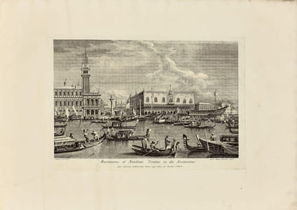 Prospectuum aedium, Viarumque insigniorum Urbis Venetiarum Nautico certamine, ac Nundinis adiectis… La plus belle suite de Canaletto et Brustolon passée sur le marché depuis un demi-siècle.