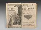 L’Escole des femmes, Comédie. La première grande comédie de Molière,  ornée du précieux frontispice représentant le plus ancien portrait du ...