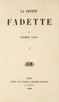La Petite Fadette. Edition originale “rare et très recherchée” (Clouzot) de La Petite Fadette. . SAND, George