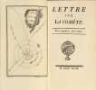 Lettre sur la comète. Edition originale de la Lettre sur la comète de Maupertuis, précieux exemplaire sur grand papier de Hollande conservé dans sa ...