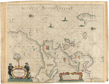 Le Grand & Nouveau Miroir ou Flambeau, De la Mer contenant la description de toutes les costes Marines Occidentalles & Septentrionnalles… Traduict de ...