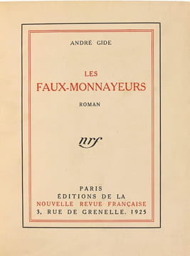 Les Faux-Monnayeurs. Roman. L’édition originale des Faux-Monnayeurs.. GIDE, André.