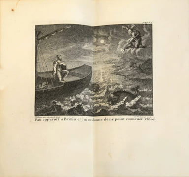 Les Amours pastorales de Daphnis et Chloé (traduites du grec par Amyot) ; avec figures. Premier tirage de l’édition de 1718 des Amours de Daphnis et ...