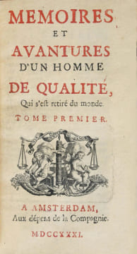 Mémoires et avantures d’un homme de qualité, qui s’est retiré du monde (contenant dans le tome VII l’édition originale de l’ « Histoire du chevalier ...