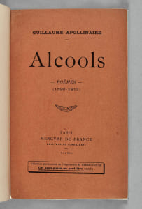 Alcools. Poèmes. Exemplaire unique, spécialement imprimé pour l’imprimeur Arrault.
