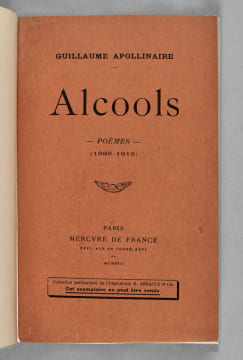Alcools. Poèmes. Exemplaire unique, spécialement imprimé pour l’imprimeur Arrault.. APOLLINAIRE, Guillaume.