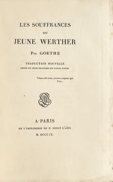 Les Souffrances du jeune Werther. Traduction nouvelle orné de trois gravures en taille douce. Les Souffrances du jeune Werther : la célébrité de ...