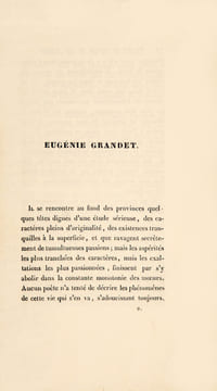 Eugénie Grandet. Edition originale d’Eugénie Grandet, l’un des chefs-d’œuvre de la littérature mondiale.