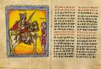 Manuscrit liturgique illustré écrit en ge’ez. Précieuse bible éthiopienne manuscrite sur peau de vélin enluminée de 13 figures polychromes à pleine ...
