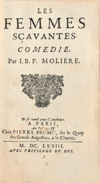 Les Femmes Sçavantes. Comédie. Précieuse édition originale des « Femmes Savantes ».. MOLIERE, J.-B. Poquelin.